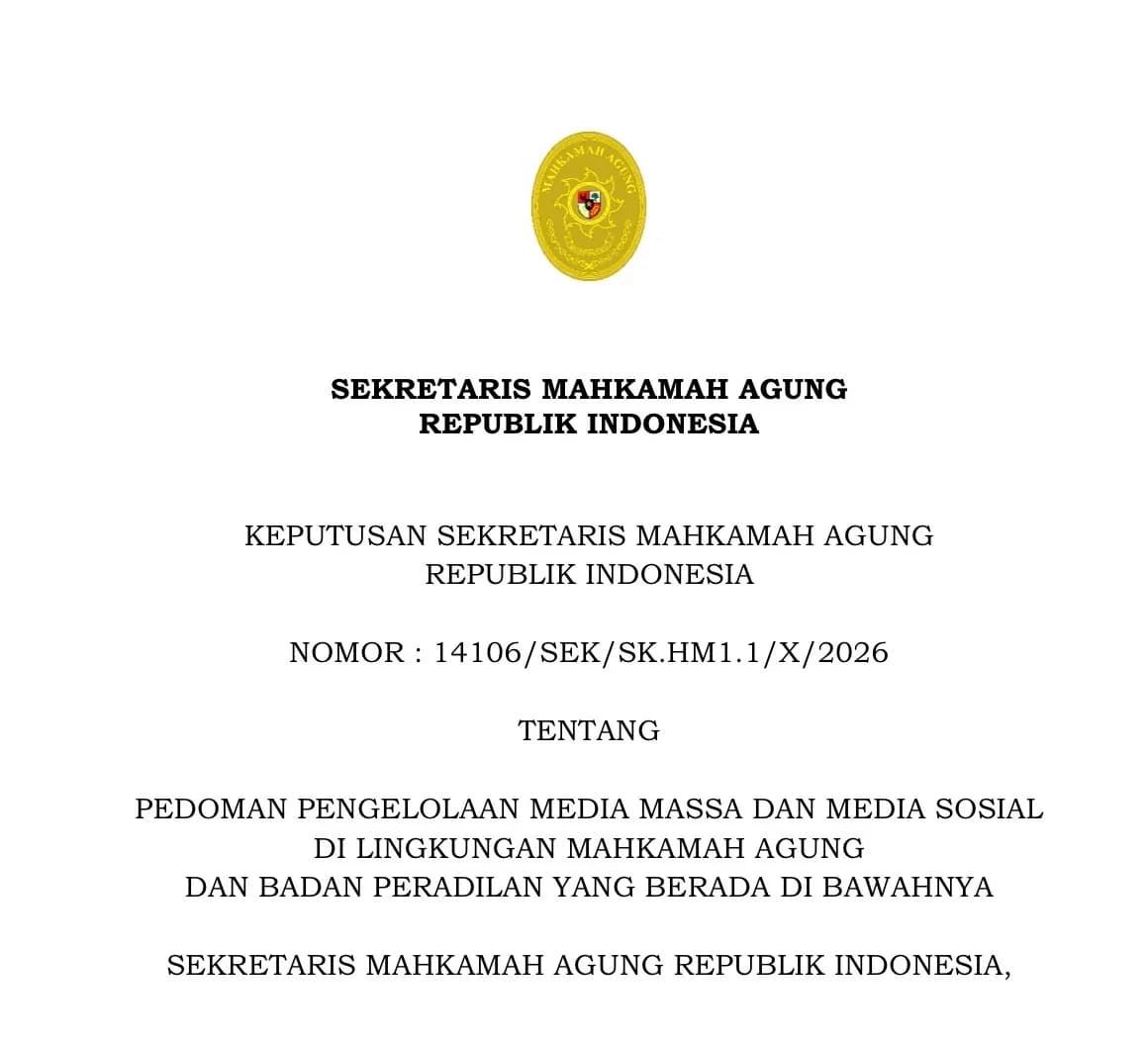 Terbitkan Pedoman Media Sosial di Lingkungan Peradilan, MA Satukan Visi Perkuat Komunikasi Publik